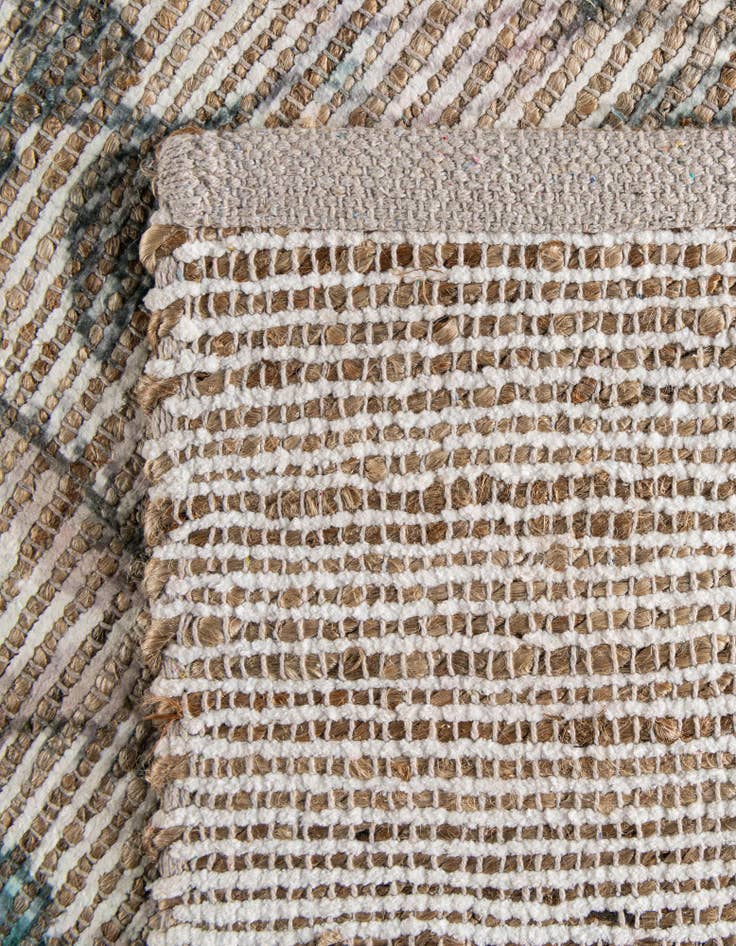 Detail image of 2' x 6' 1 Hand Woven Chenille Jute Runner Rug