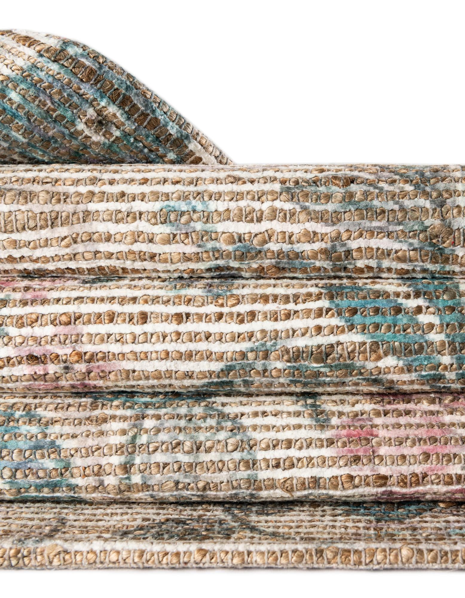 2' x 6' 1 Hand Woven Chenille Jute Runner Rug