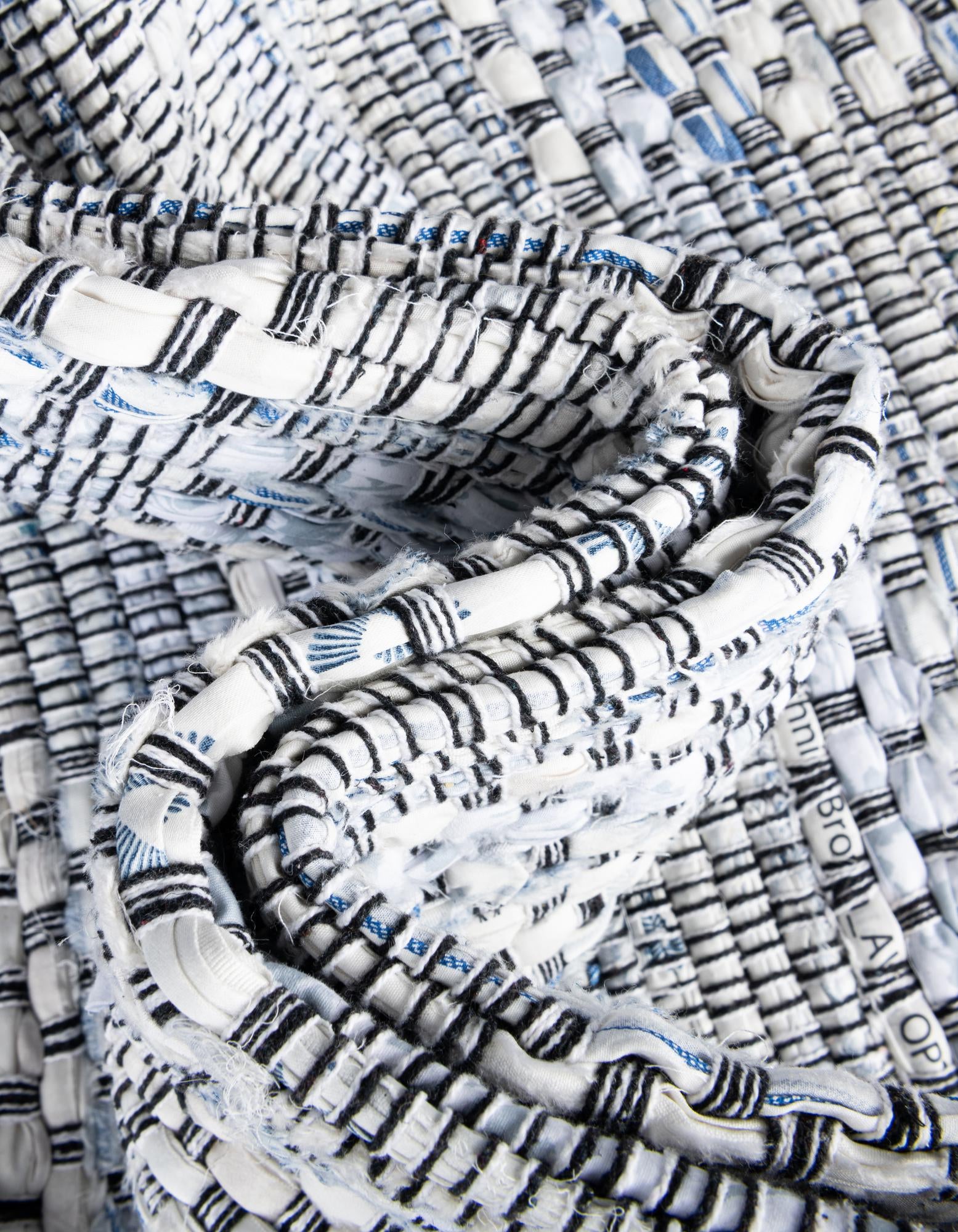 2' 7 x 6' 1 Hand Woven Chindi Cotton Runner Rug