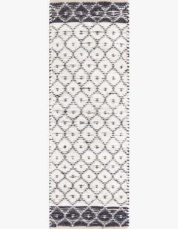 2' 2 x 6' 1 Hand Woven Chindi Trellis Runner Rug