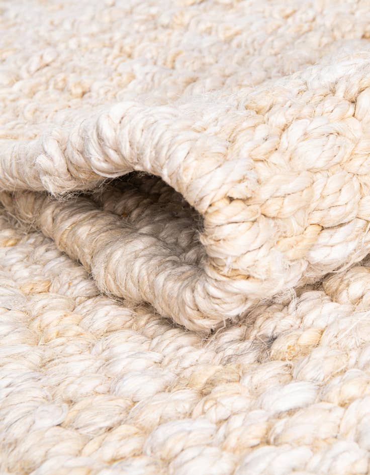 Detail image of 2' x 5' 1 Hand Woven Chunky Jute Runner Rug