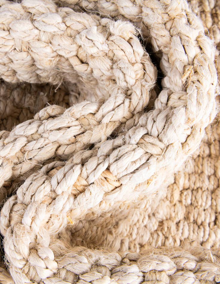 Detail image of 2' x 5' 1 Hand Woven Chunky Jute Runner Rug