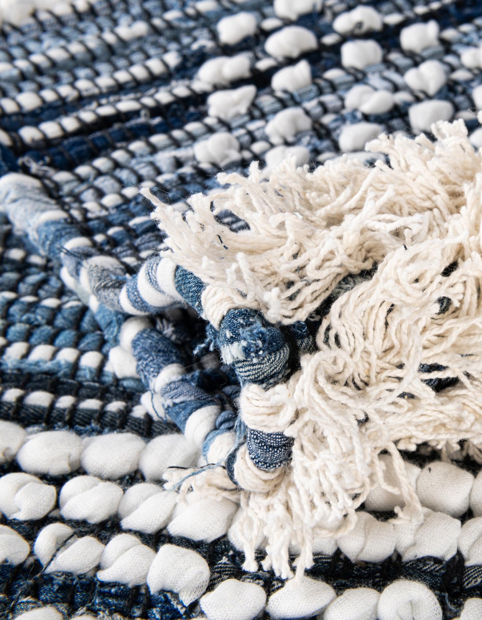 2' 7 x 10' Hand Woven Cotton Chindi Runner Rug
