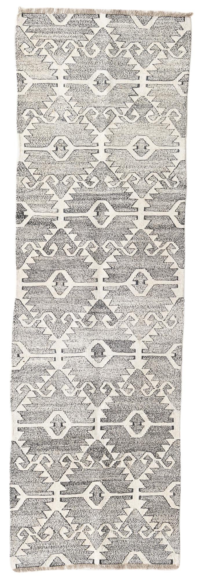 2' 6 x 8' 2 Hand Woven Darya Wool Runner Rug