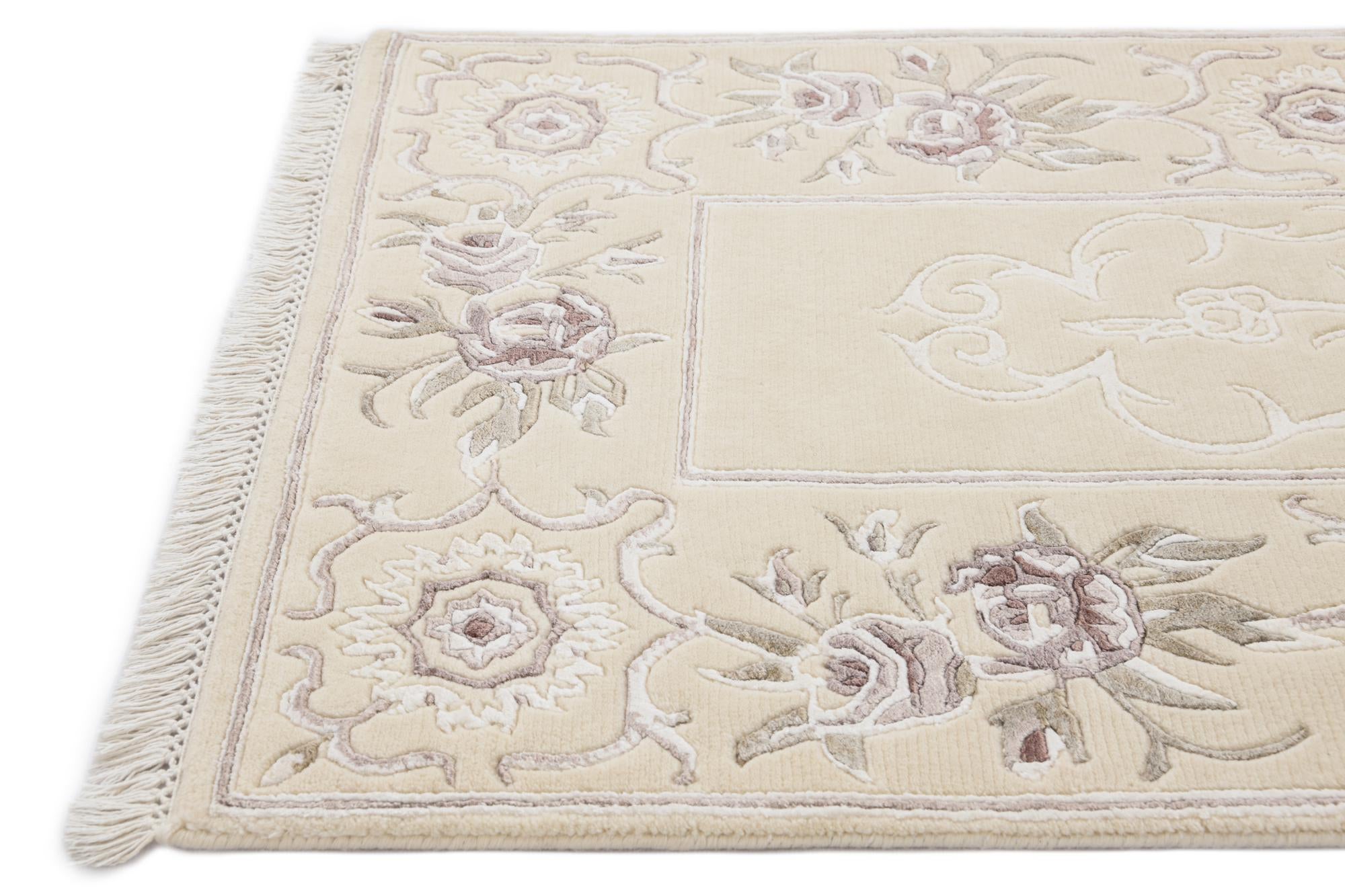 2' 7 x 9' 7 Hand Knotted Darya Wool Runner Rug