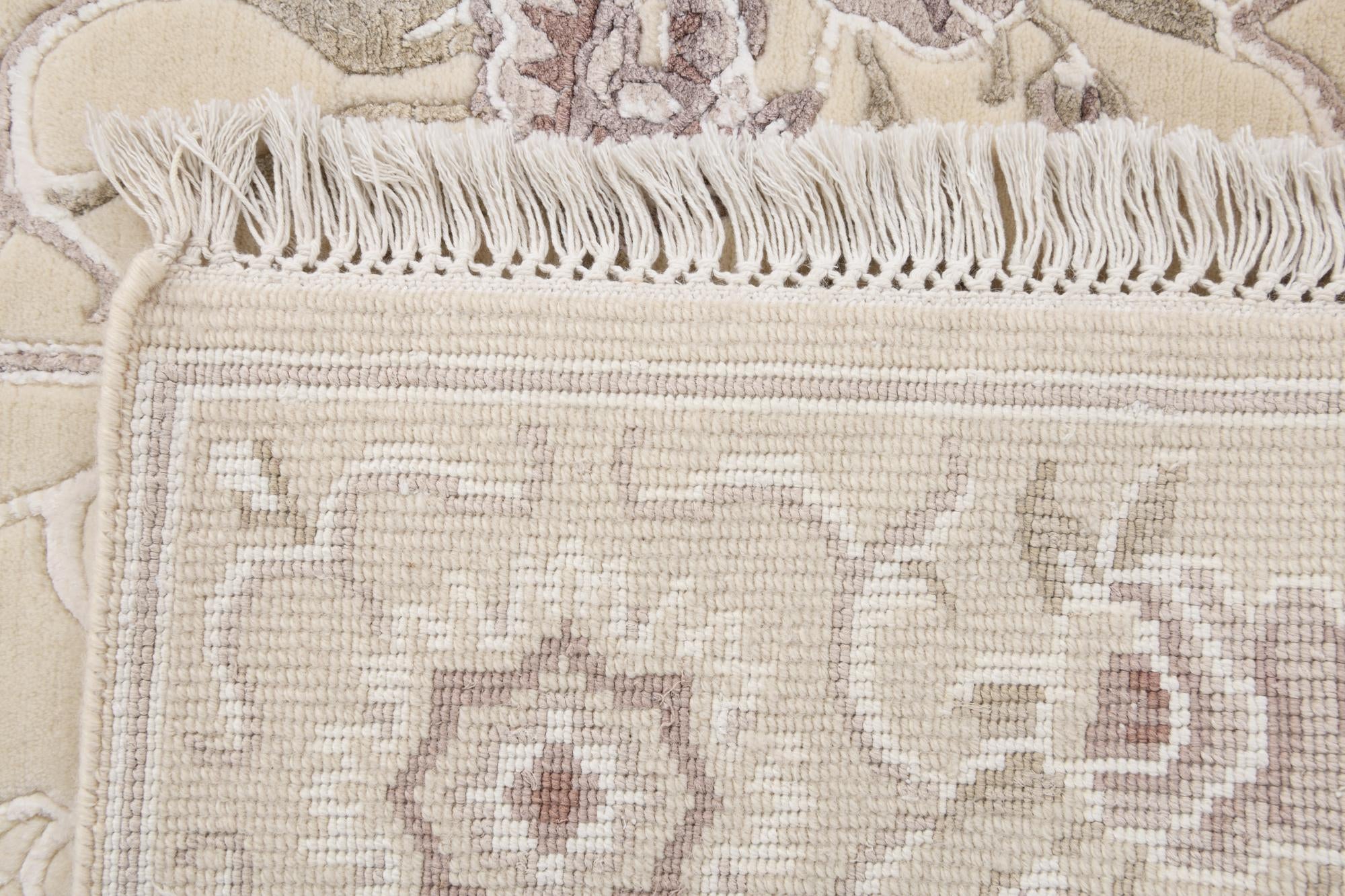 2' 7 x 9' 7 Hand Knotted Darya Wool Runner Rug