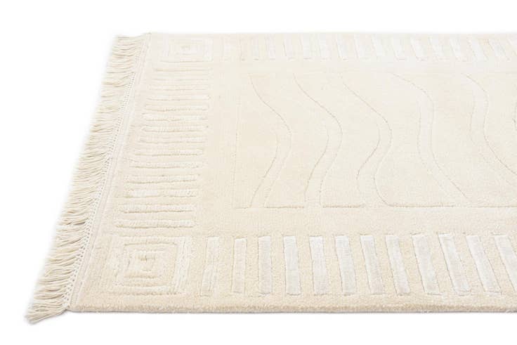 Detail image of 2' 9 x 10' Hand Knotted Darya Wool Runner Rug