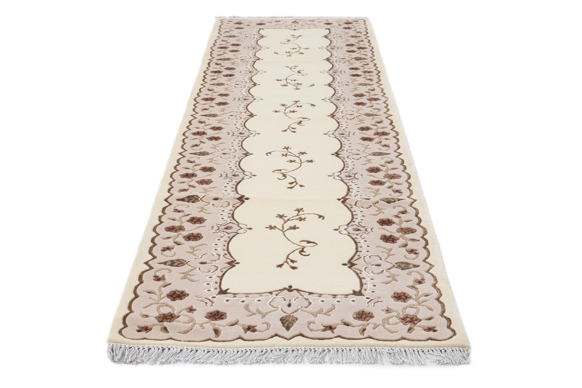 2' 9 x 9' 9 Hand Knotted Darya Wool Runner Rug