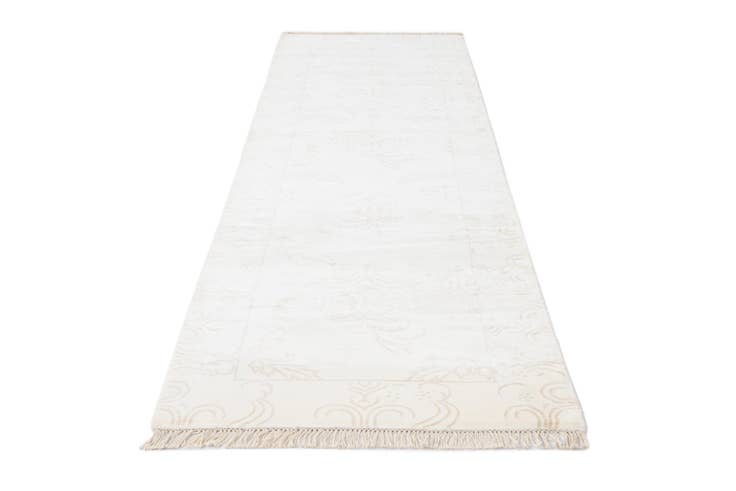 Detailansicht von 80cm x 300cm Handgeknüpft Darya Wolle Läufer Teppich