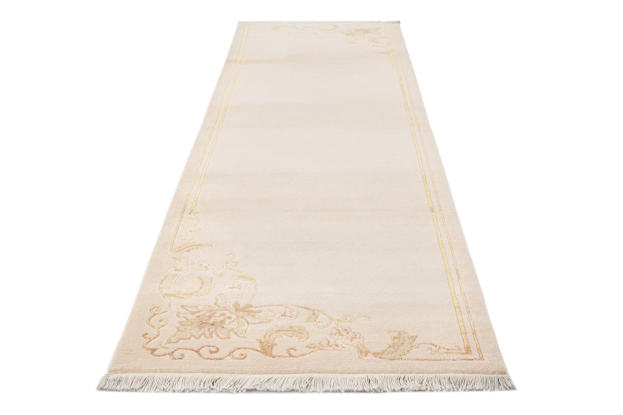 2' 9 x 9' 7 Hand Knotted Darya Wool Runner Rug