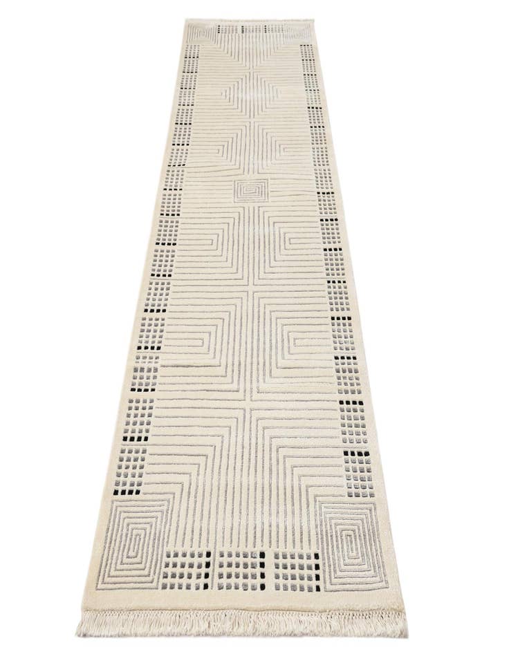 Detail image of 2' 8 x 9' 11  Hand Knotted Darya Wool Runner Rug