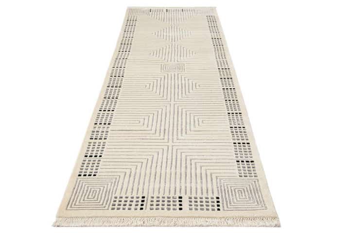 2' 8 x 9' 11 Hand Knotted Darya Wool Runner Rug