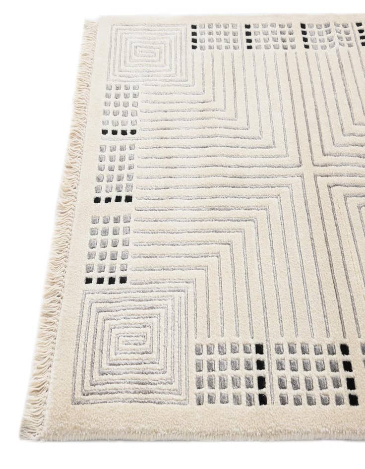 Detail image of 2' 8 x 9' 11 Hand Knotted Darya Wool Runner Rug