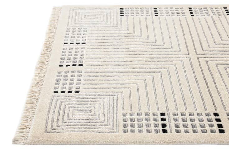 Detail image of 2' 8 x 9' 11 Hand Knotted Darya Wool Runner Rug