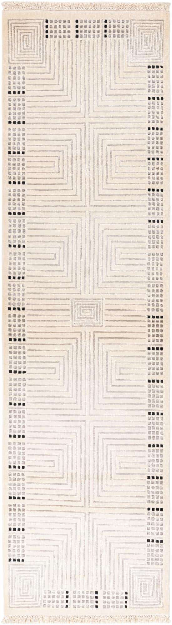 2' 8 x 9' 11 Hand Knotted Darya Wool Runner Rug