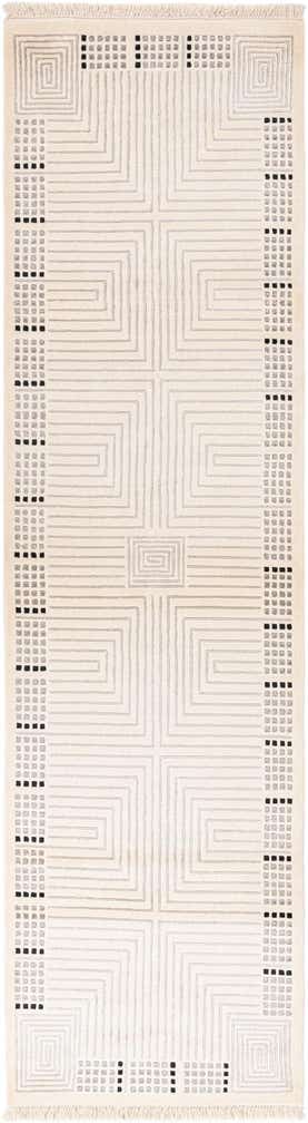 2' 8 x 9' 11 Hand Knotted Darya Wool Runner Rug