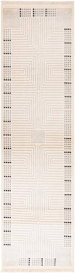 Detail image of 2' 8 x 9' 11 Hand Knotted Darya Wool Runner Rug