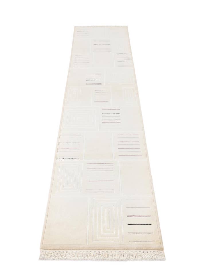 Detail image of 2' 7 x 9' 7  Hand Knotted Darya Wool Runner Rug