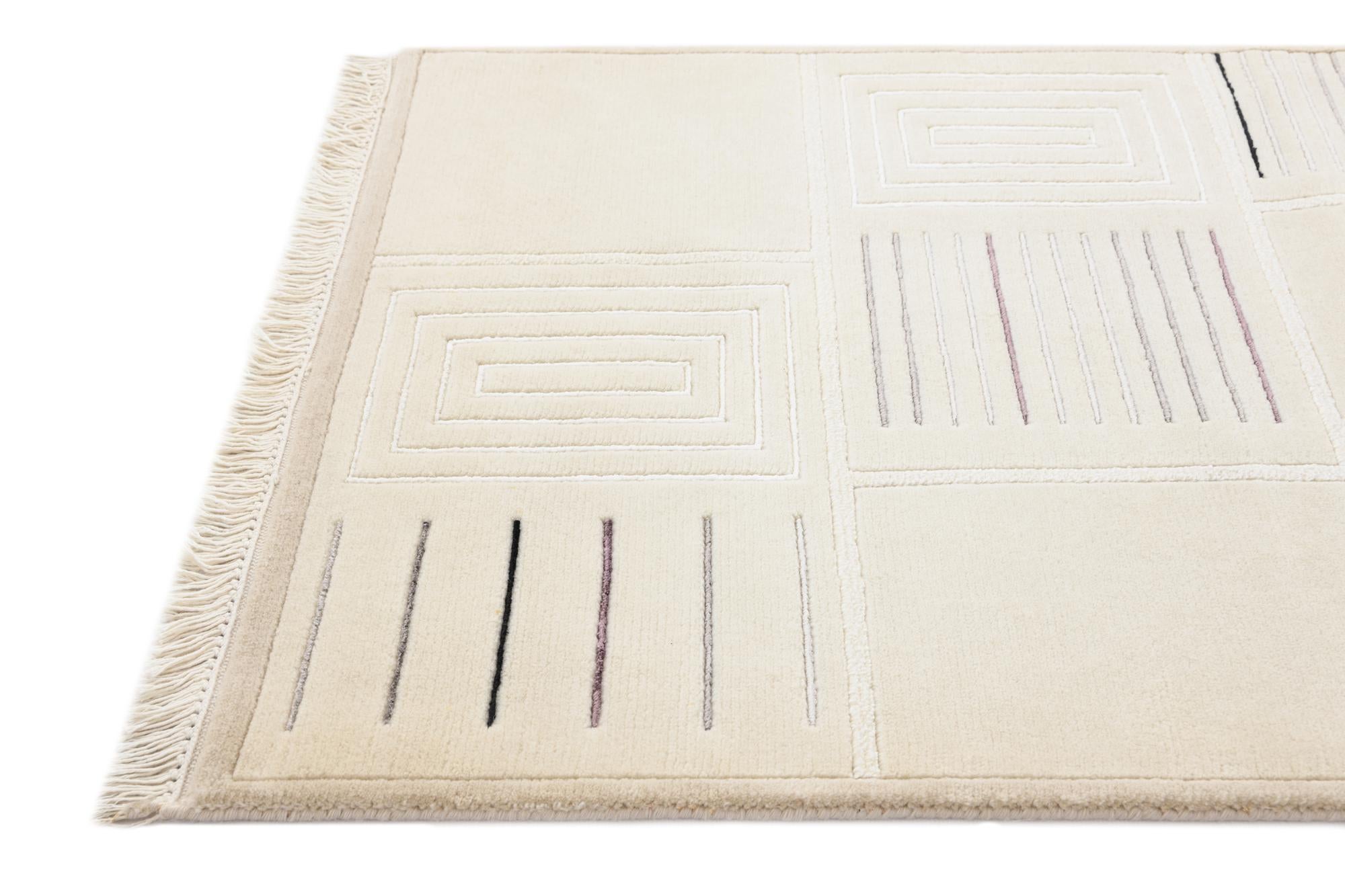2' 7 x 9' 7 Hand Knotted Darya Wool Runner Rug