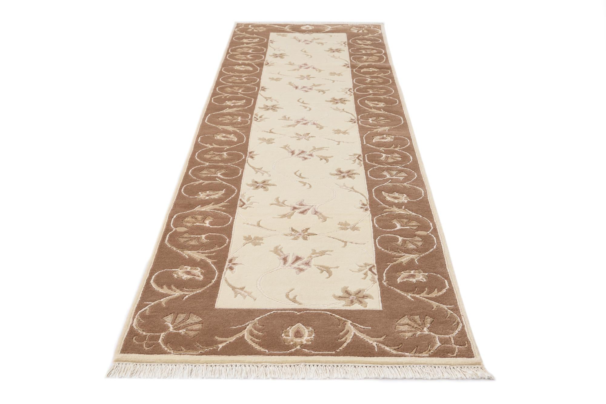2' 7 x 9' 9 Hand Knotted Darya Wool Runner Rug
