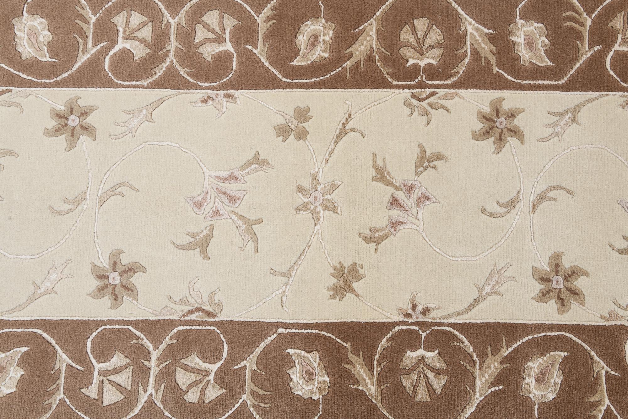 2' 7 x 9' 9 Hand Knotted Darya Wool Runner Rug