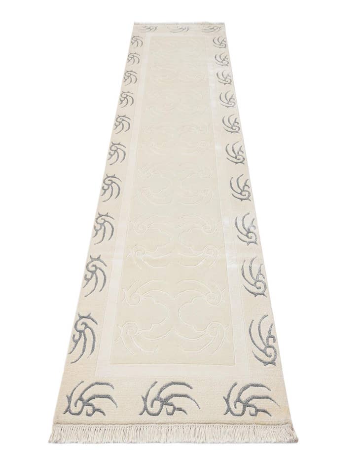 Detail image of 2' 8 x 9' 9 Hand Knotted Darya Wool Runner Rug
