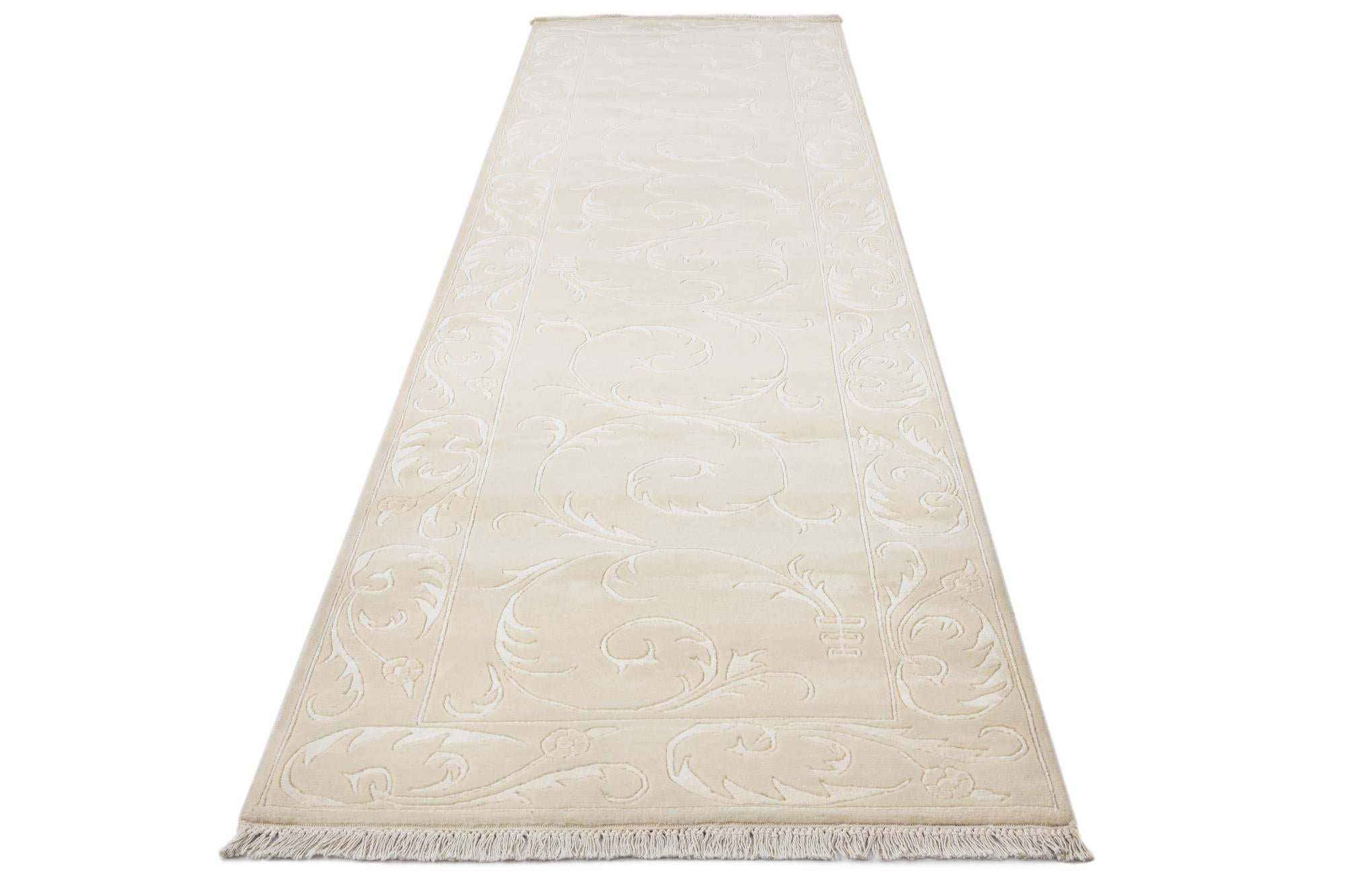 3' 3 x 13' Hand Knotted Darya Wool Runner Rug