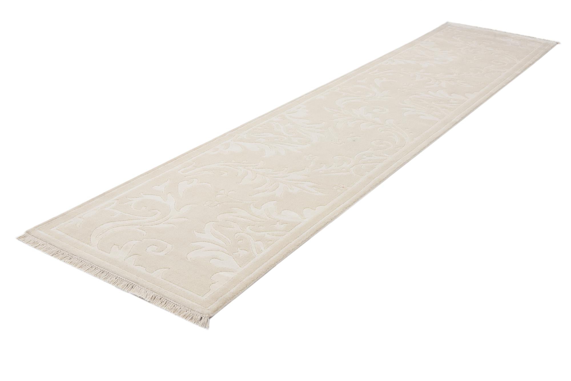 2' 8 x 12' 11 Hand Knotted Darya Wool Runner Rug