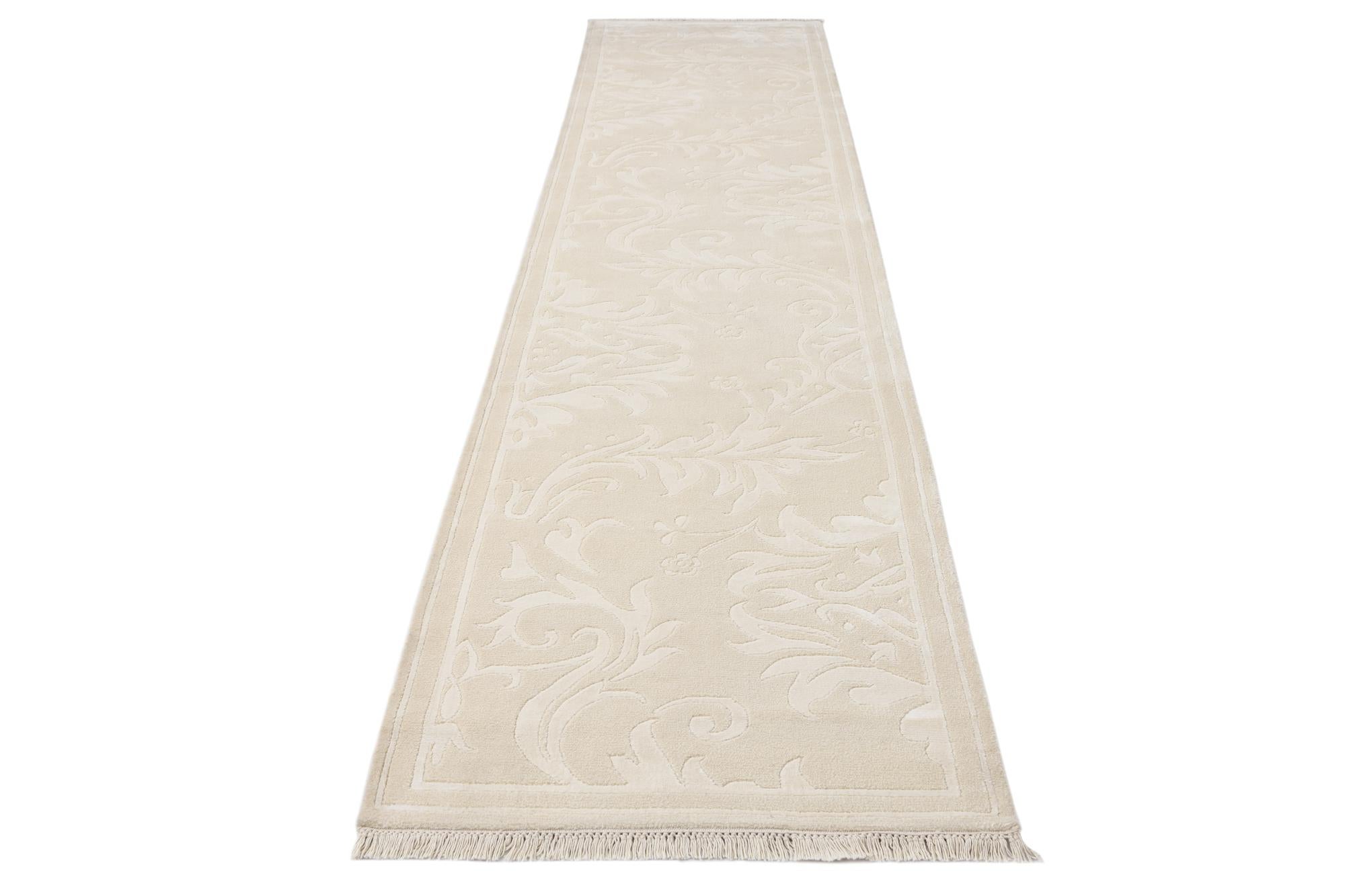 2' 8 x 12' 11 Hand Knotted Darya Wool Runner Rug