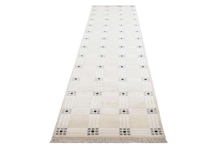 2' 7 x 12' 10 Hand Knotted Darya Wool Runner Rug