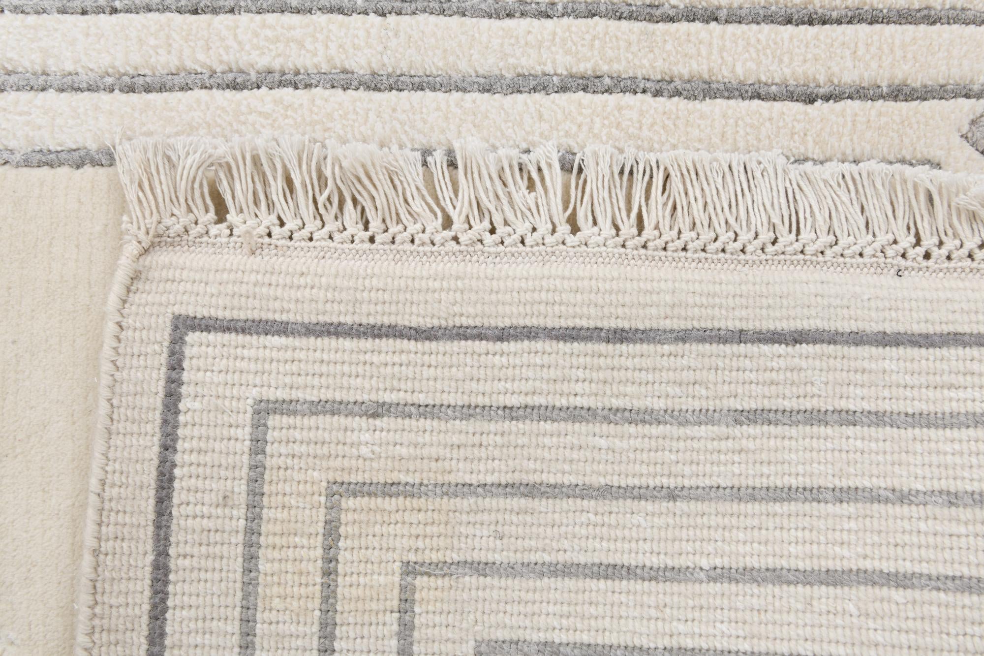 2' 7 x 12' 10 Hand Knotted Darya Wool Runner Rug