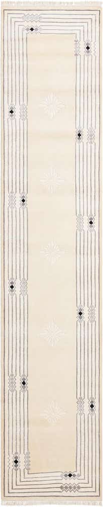 2' 7 x 12' 10 Hand Knotted Darya Wool Runner Rug