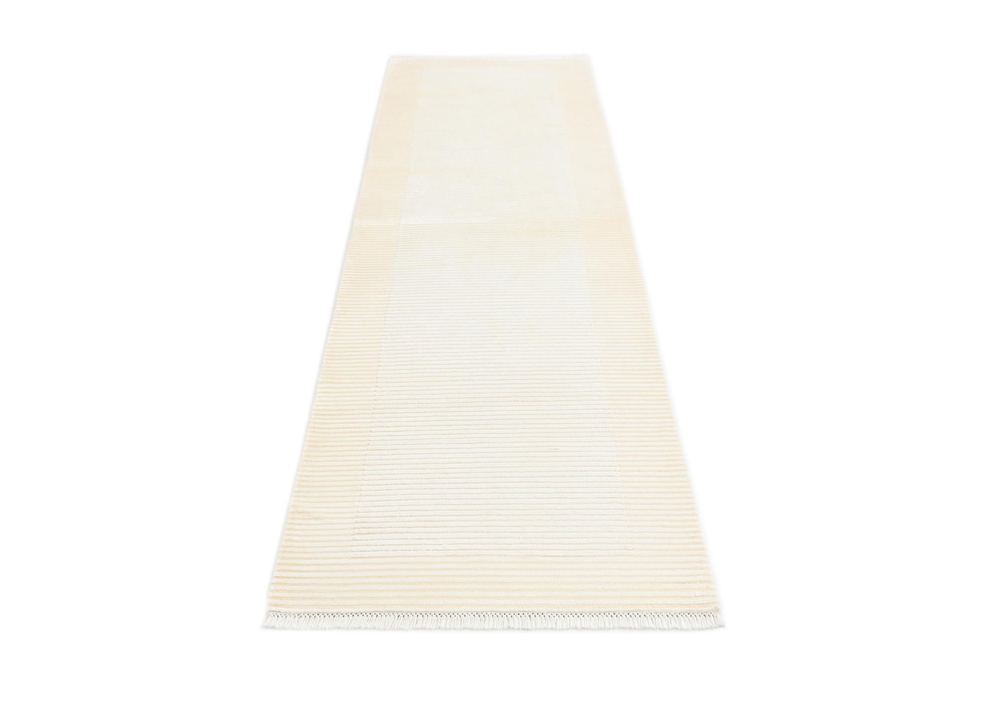 2' 9 x 9' 9 Hand Knotted Darya Wool Runner Rug
