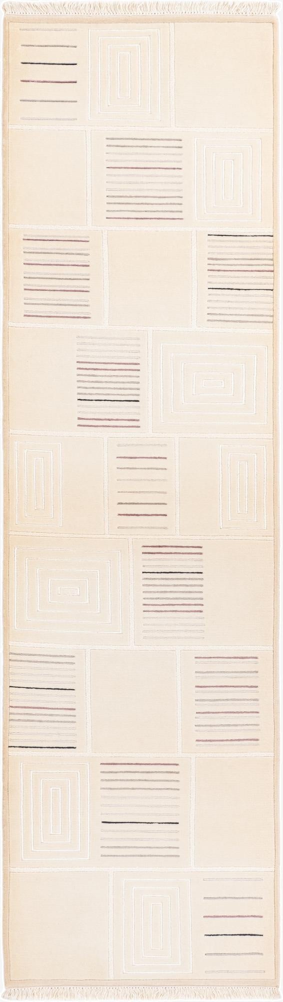 2' 7 x 9' 7  Hand Knotted Darya Wool Runner Rug