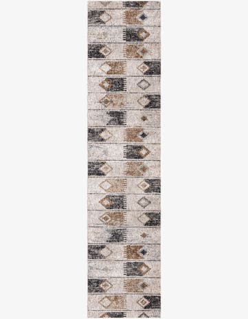 Ivory Eco Southwestern Runner Rug
