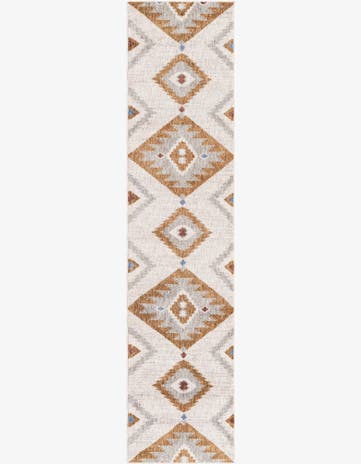 Ivory Eco Southwestern Runner Rug