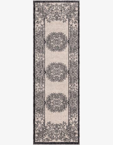 Ivory Eco Traditional Runner Rug