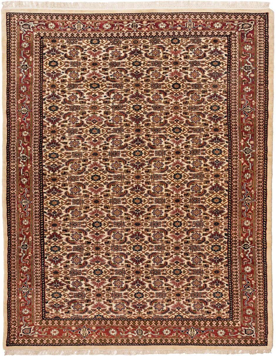 4' 10 x 9' 10 Hand Knotted Farahan Wool Runner Rug