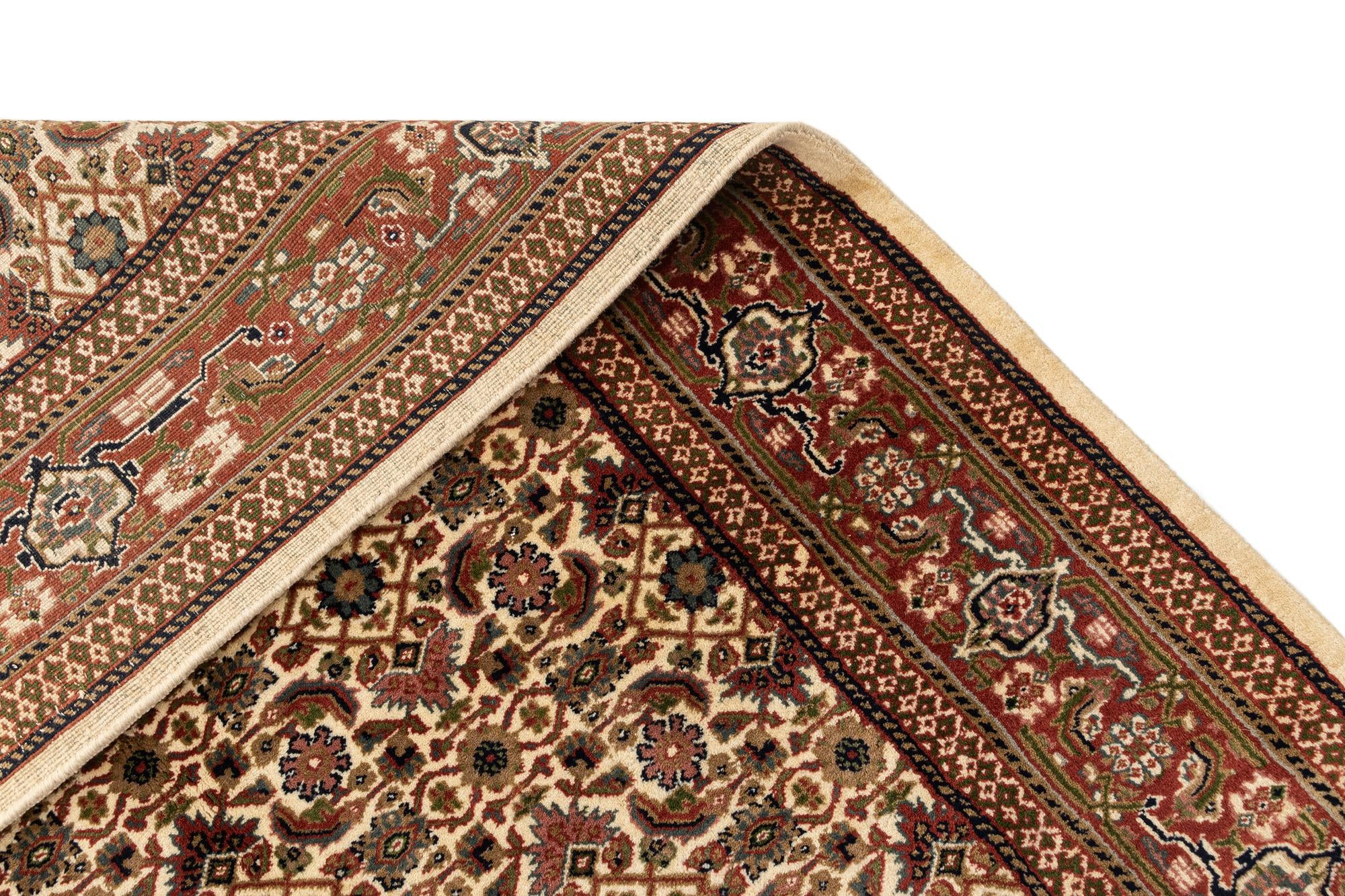 5' 2 x 11' Hand Knotted Farahan Wool Runner Rug