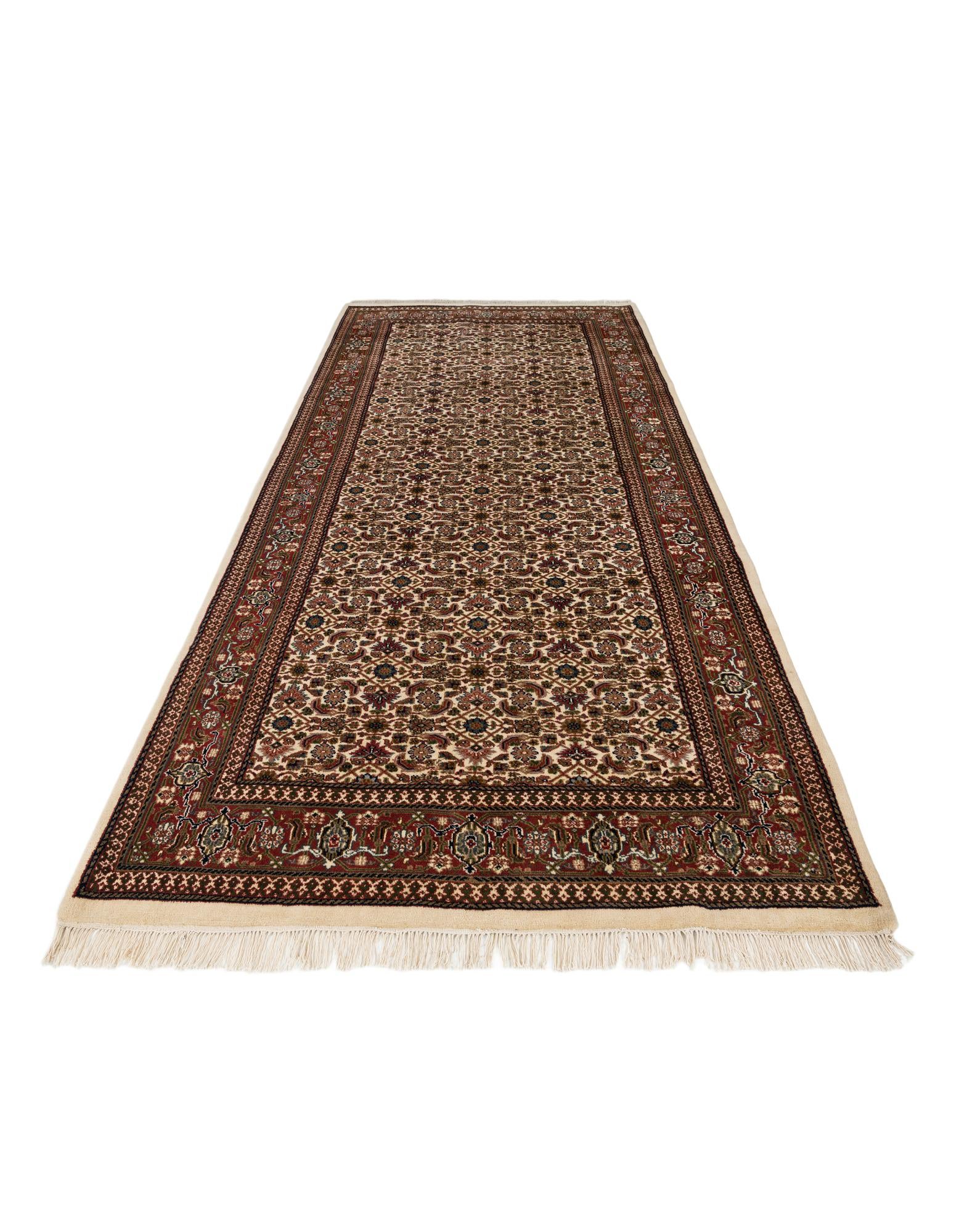 5' 4 x 11' 5 Hand Knotted Farahan Wool Runner Rug