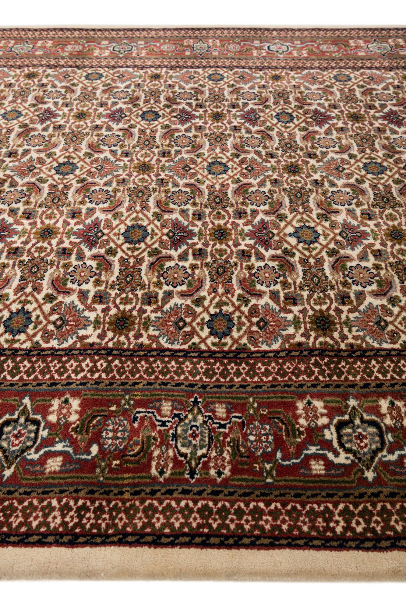 5' 4 x 11' 5 Hand Knotted Farahan Wool Runner Rug