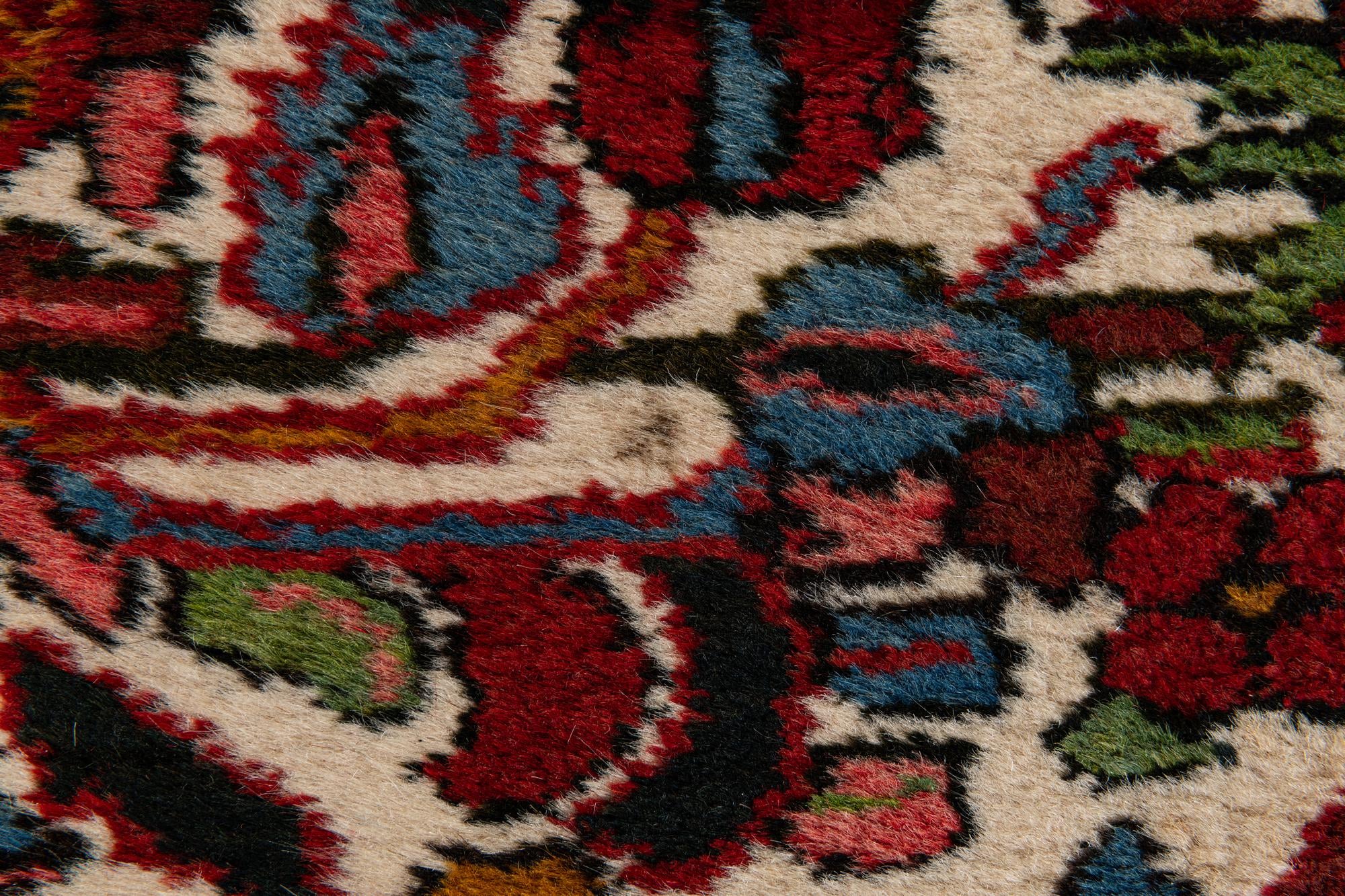 3' 4 x 10' 8 Hand Knotted Farahan Persian Wool Runner Rug