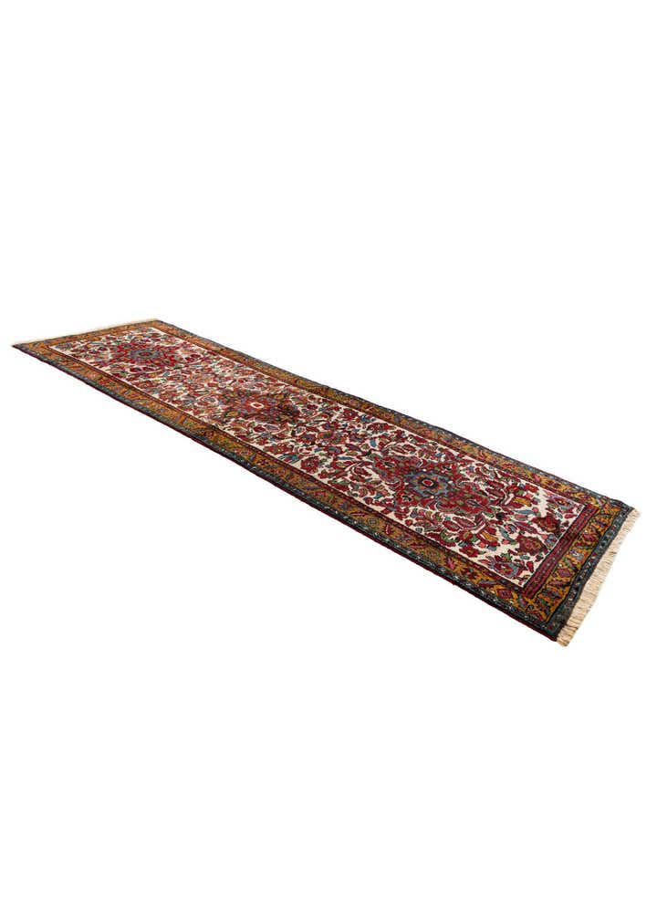 3' 4 x 10' 8 Hand Knotted Farahan Persian Wool Runner Rug