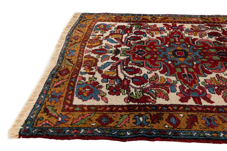 Detail image of 3' 4 x 10' 8 Hand Knotted Farahan Persian Wool Runner Rug