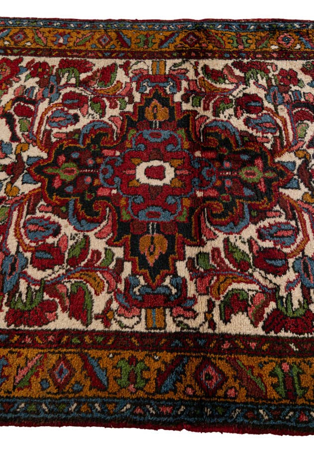 Detail image of 3' 4 x 10' 8 Hand Knotted Farahan Persian Wool Runner Rug