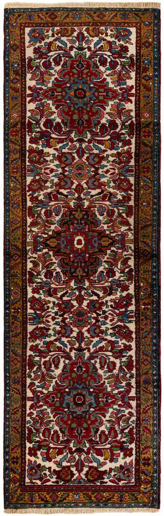 3' 4 x 10' 8 Hand Knotted Farahan Persian Wool Runner Rug