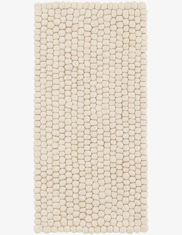 2' x 4' 1 Hand Woven Felt Ball Wool Runner Rug