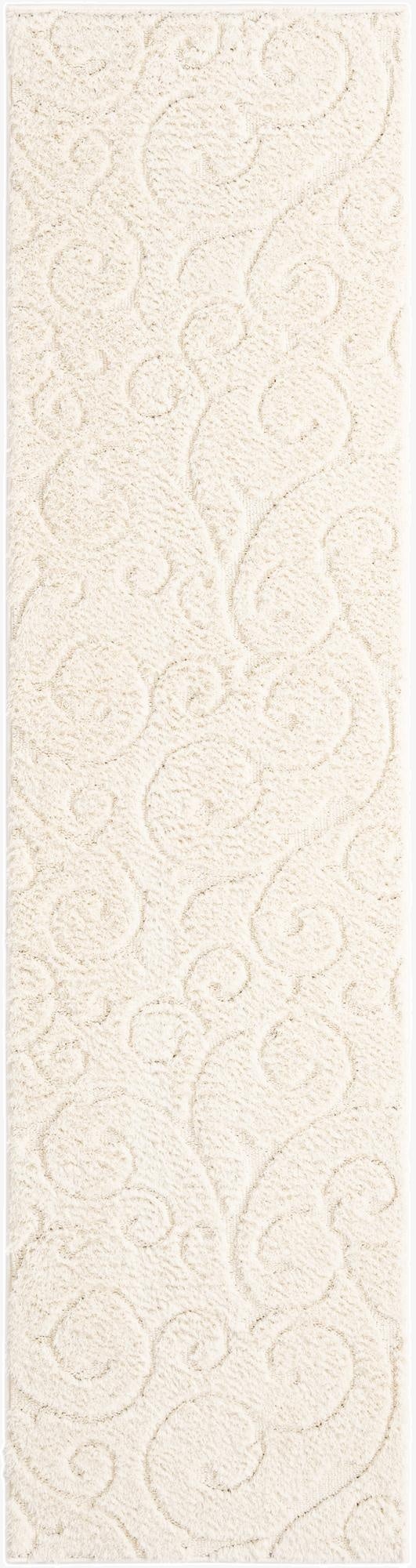 2' 7 x 10' Floral Shag Runner Rug