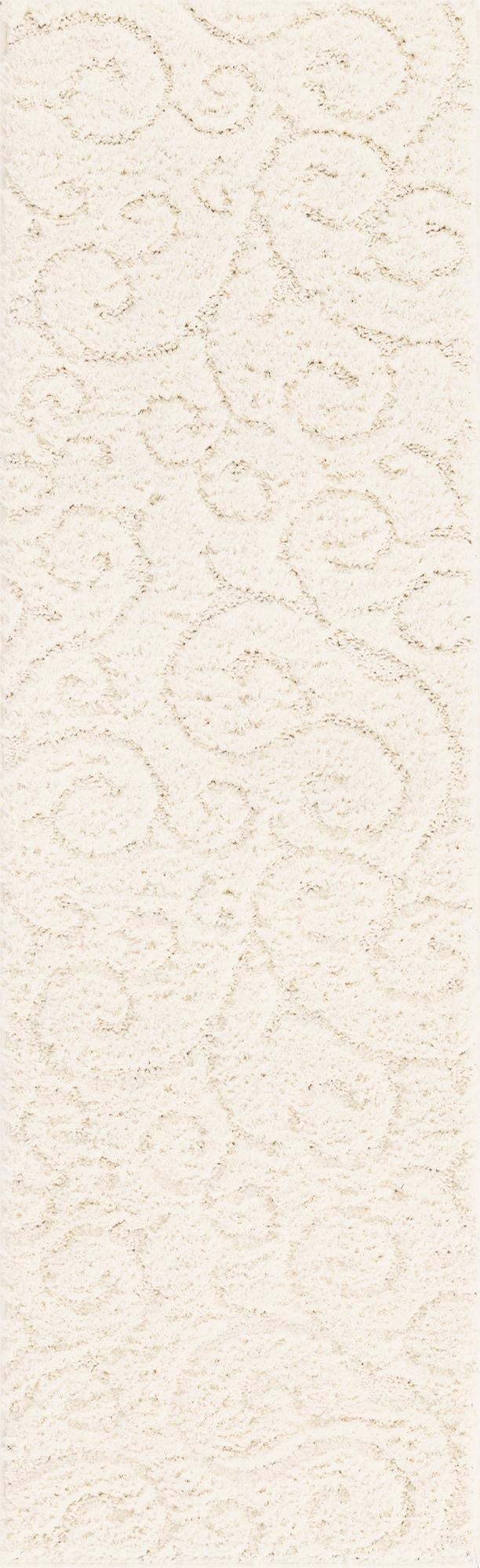 2' x 6' 9 Floral Shag Runner Rug