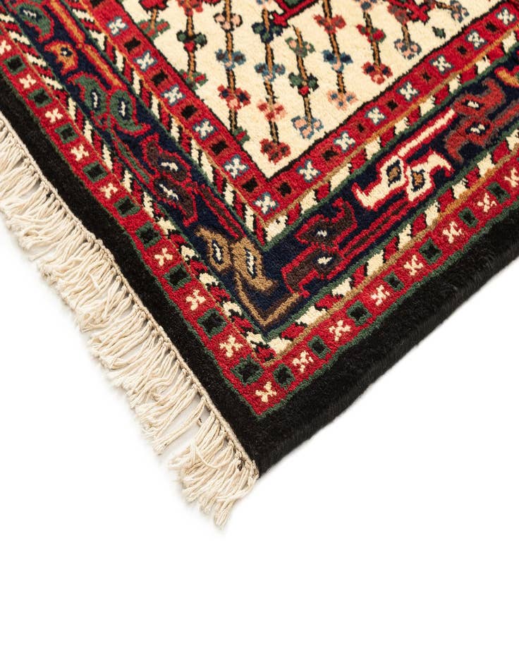 Detail image of 3' 3 x 6' 4  Hand Knotted Gharajeh Wool Runner Rug